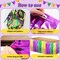 4 Packs Mardi Gras Table Skirts & 2 Pack Mardi Gras Tinsel Curtains,29x108 Inch Metallic Foil Fringe Table Skirts for Carnival Mardi Gras New Orleans Masquerade Party